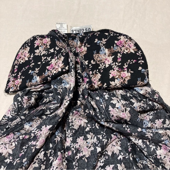 Vintage Floral Peasant Blouse | US GIRLS | Shoulder Pads | Flounces | 100% Rayon - Picture 8 of 10